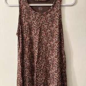 American Eagle Outfitters Floral Tank Top - Brown and Pink
